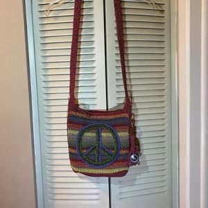 The Sak  vintage peace sign shoulder bag